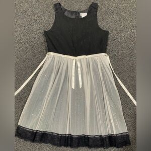 emily west Black and Ivory Sparkle Tulle Dress